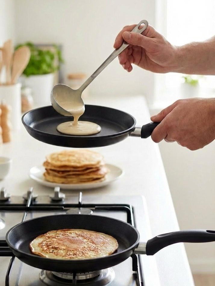 Удобство сковородки AMT Gastroguss для приготовления блинов